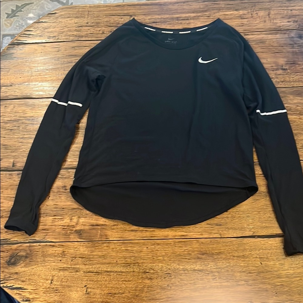 Nike Black Dri-Fit Long Sleeve Running Top.  Size XS